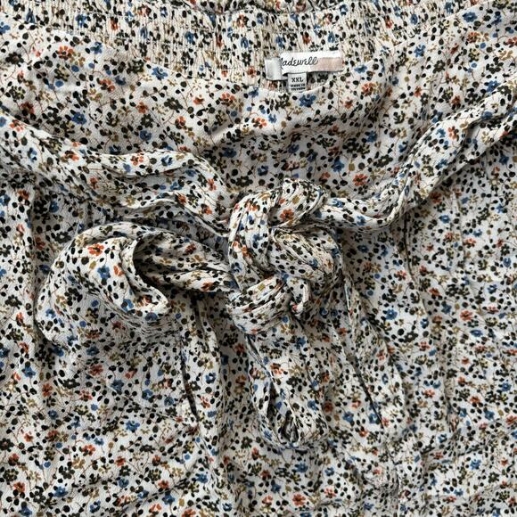 Madewell Tie-Waist Tiered Mini Skirt in Fieldwalk Floral XXL VGUC - Picture 4 of 5